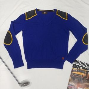 Circle of Gentlemen Soft Cashwool athletic fit royal blue (fits like small/med)